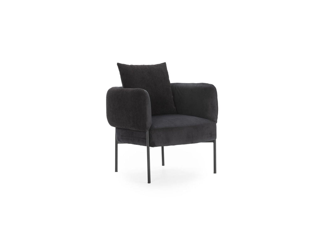 Gabin - Fauteuil De Table - Tissu Velours Côtelé