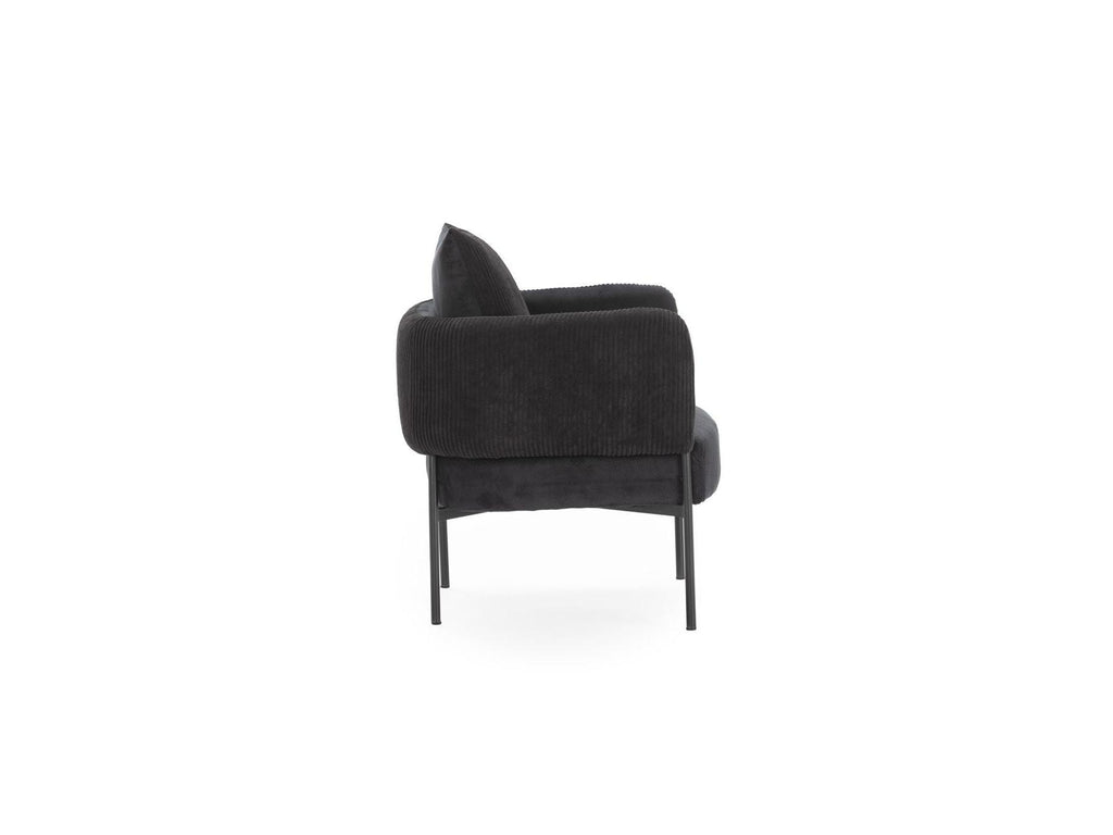 Gabin - Fauteuil De Table - Tissu Velours Côtelé