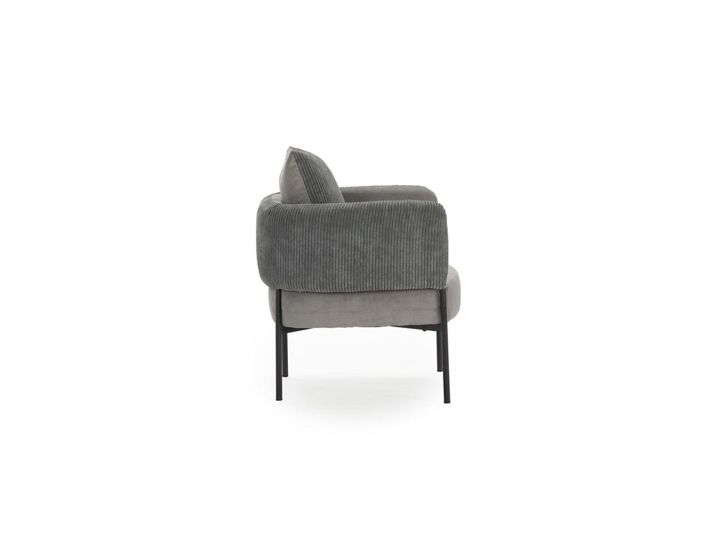 Gabin - Fauteuil De Table - Tissu Velours Côtelé