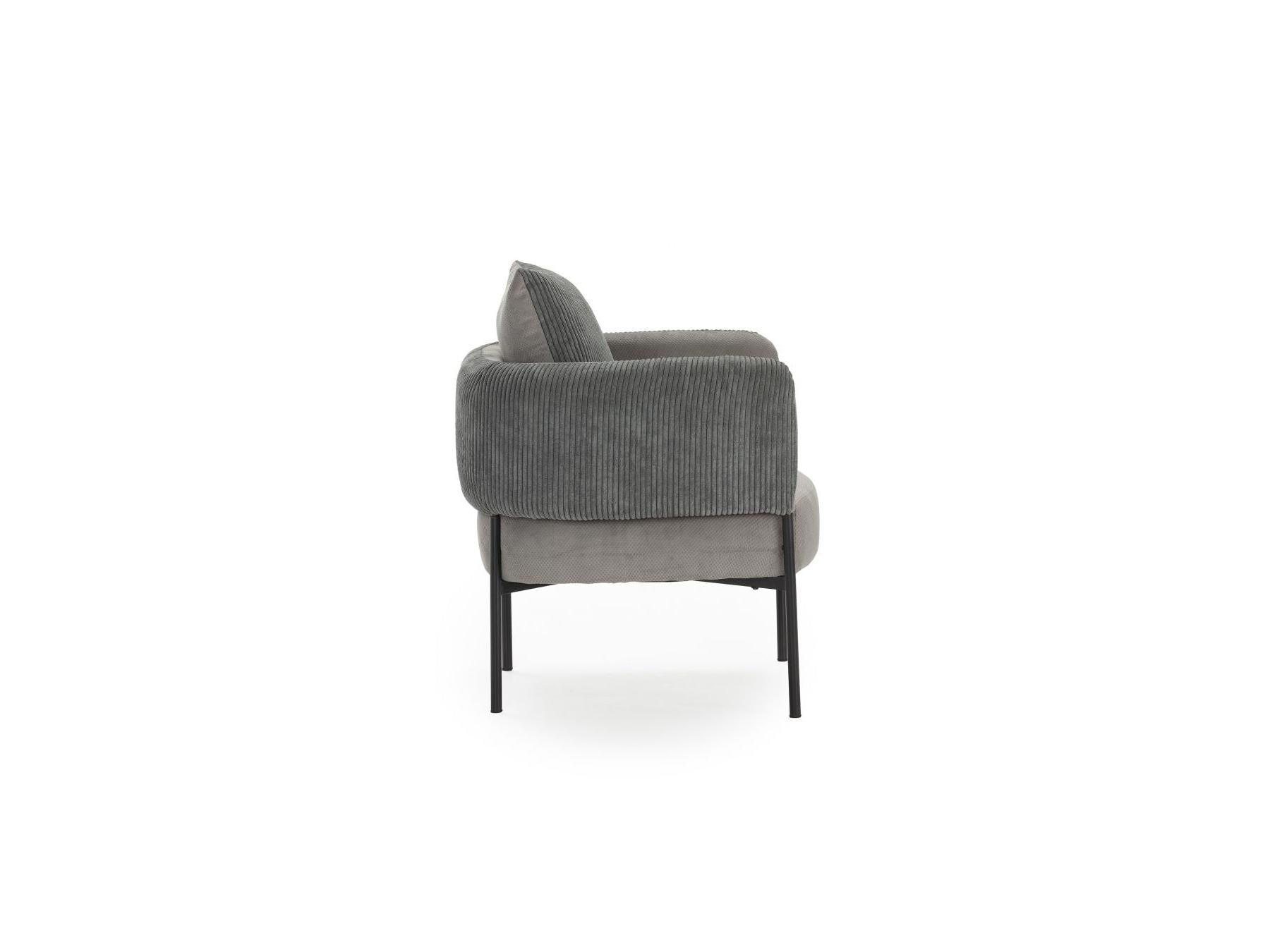 Gabin - Fauteuil De Table - Tissu Velours Côtelé