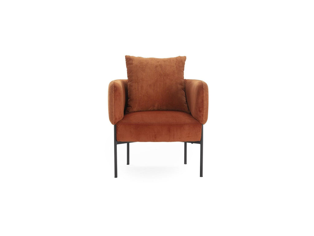 Gabin - Fauteuil De Table - Tissu Velours Côtelé