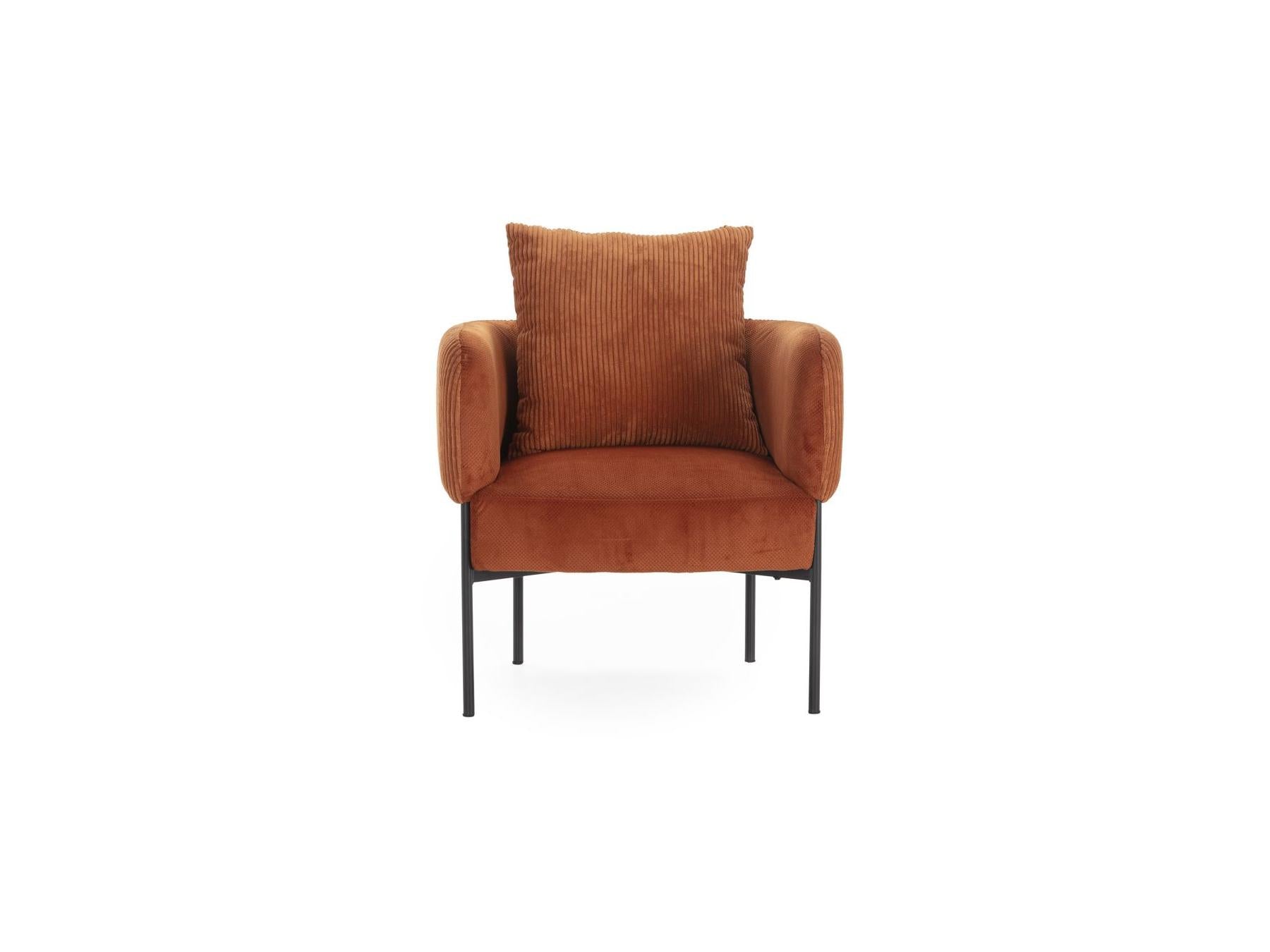 Gabin - Fauteuil De Table - Tissu Velours Côtelé