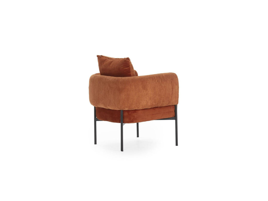 Gabin - Fauteuil De Table - Tissu Velours Côtelé