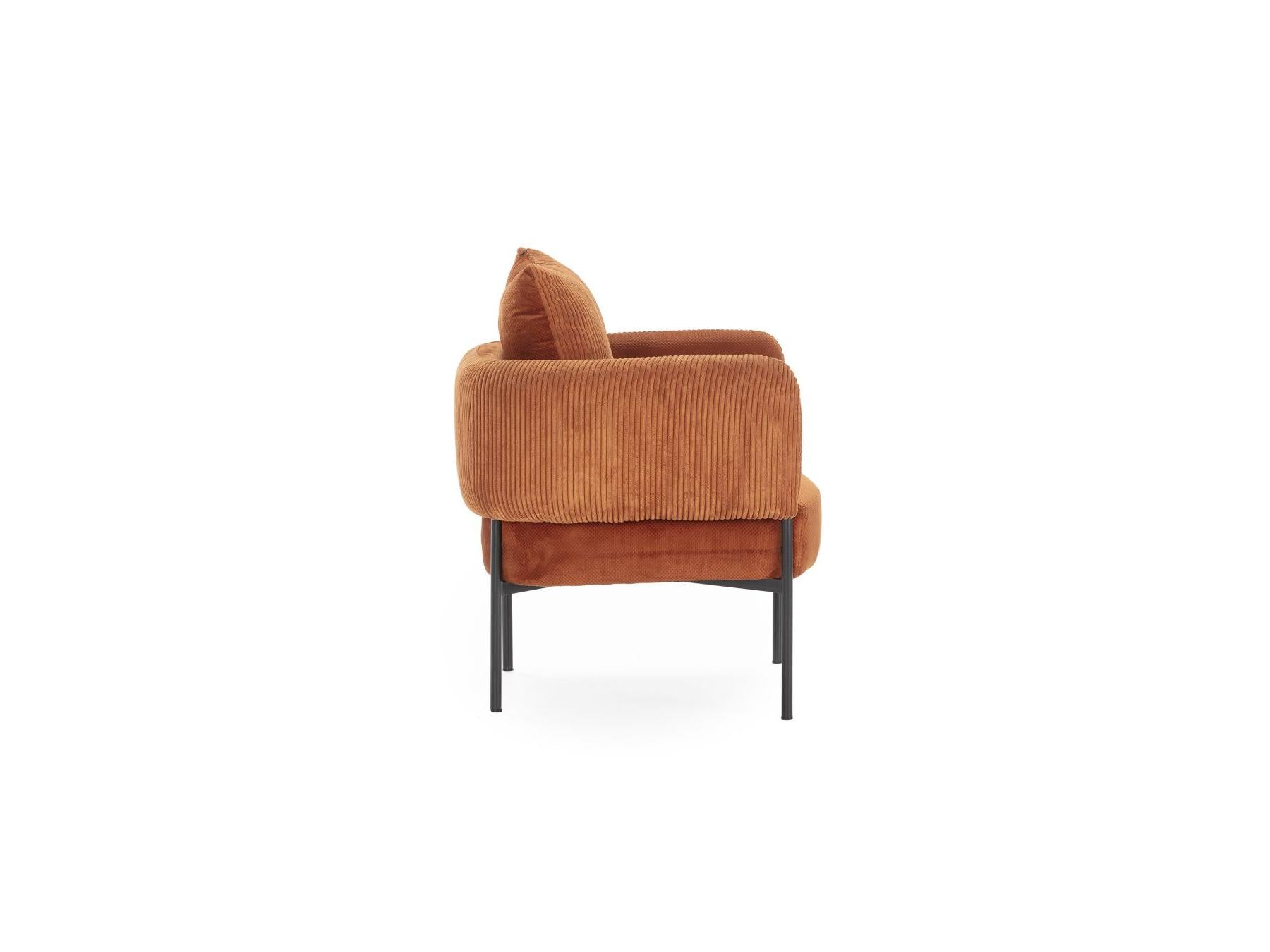 Gabin - Fauteuil De Table - Tissu Velours Côtelé