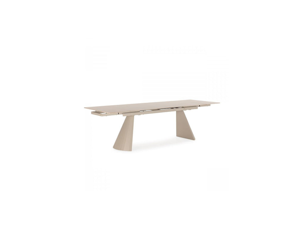 Mesa De Comedor Extensible - Romeo - Tablero De Piedra Efecto Travertino