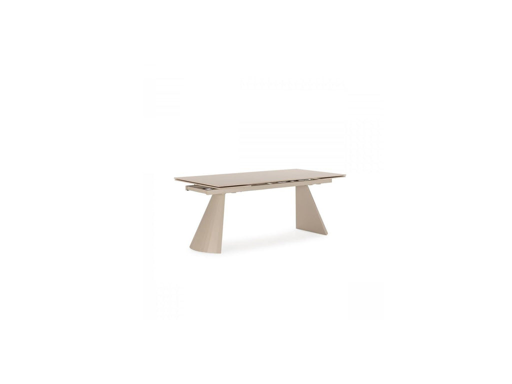 Mesa De Comedor Extensible - Romeo - Tablero De Piedra Efecto Travertino