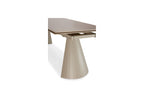 Mesa De Comedor Extensible - Romeo - Tablero De Piedra Efecto Travertino