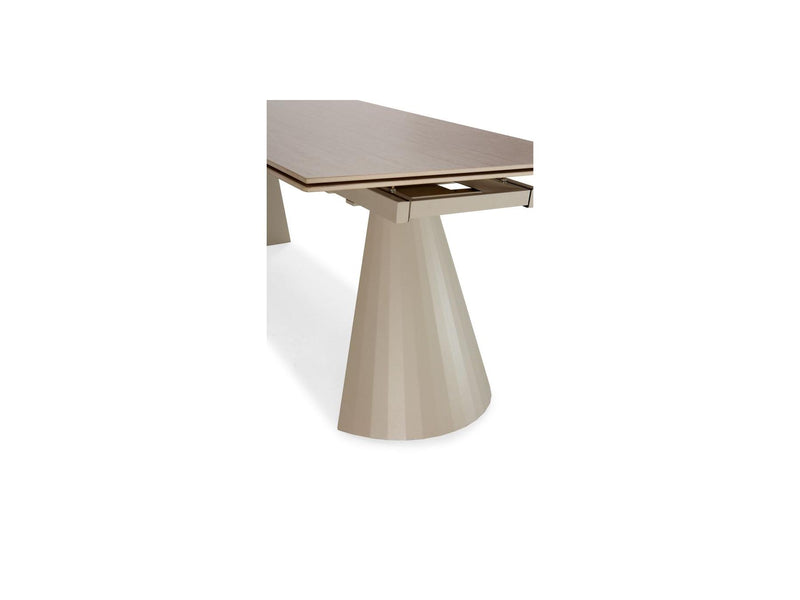 Table À Manger Extensible - Romeo - Plateau Pierre Effet Travertin