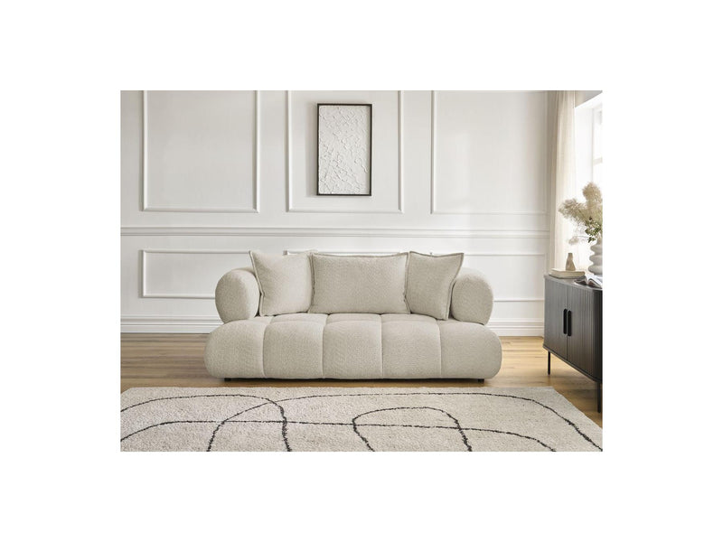 Canapé Droit Fixe 2 Places - Alya - Tissu Bouclette