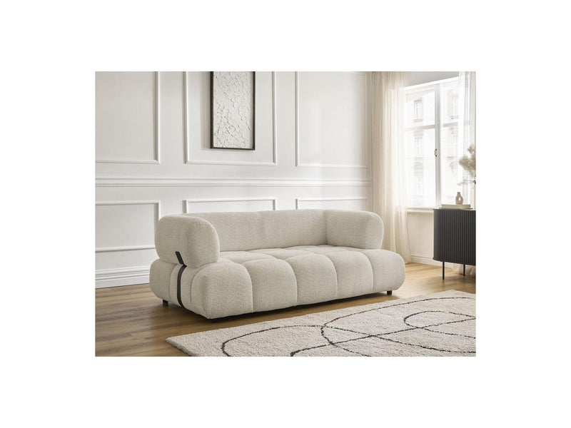 Canapé Droit Fixe 2 Places - Alya - Tissu Bouclette