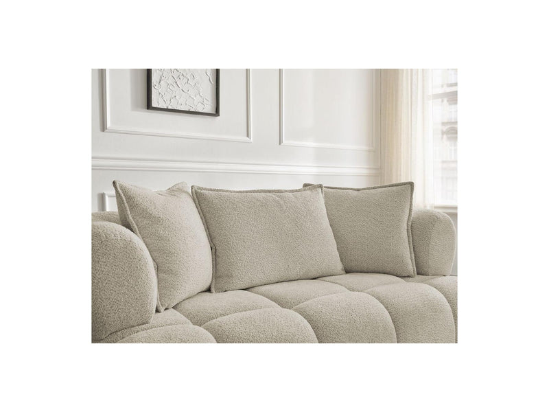 Canapé Droit Fixe 2 Places - Alya - Tissu Bouclette