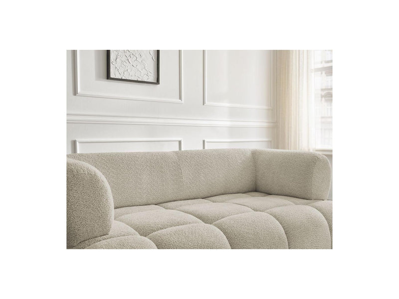 Canapé Droit Fixe 2 Places - Alya - Tissu Bouclette