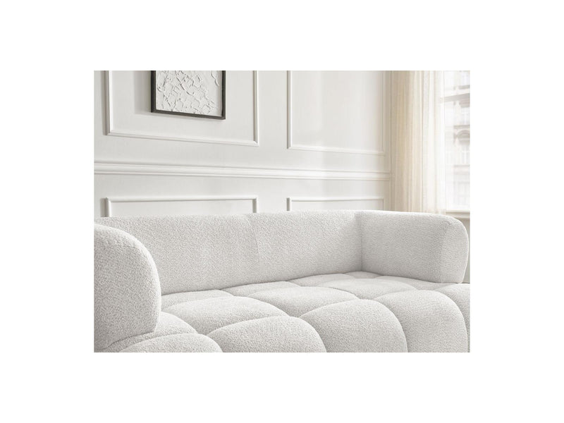 Canapé Droit Fixe 2 Places - Alya - Tissu Bouclette