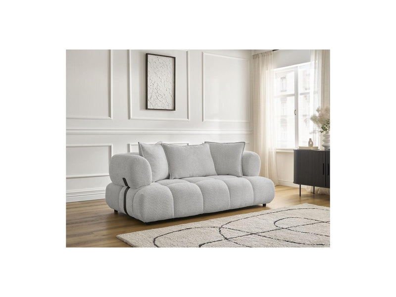 Canapé Droit Fixe 2 Places - Alya - Tissu Bouclette