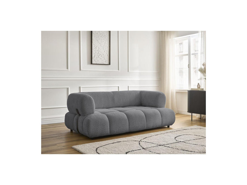 Canapé Droit Fixe 2 Places - Alya - Tissu Bouclette