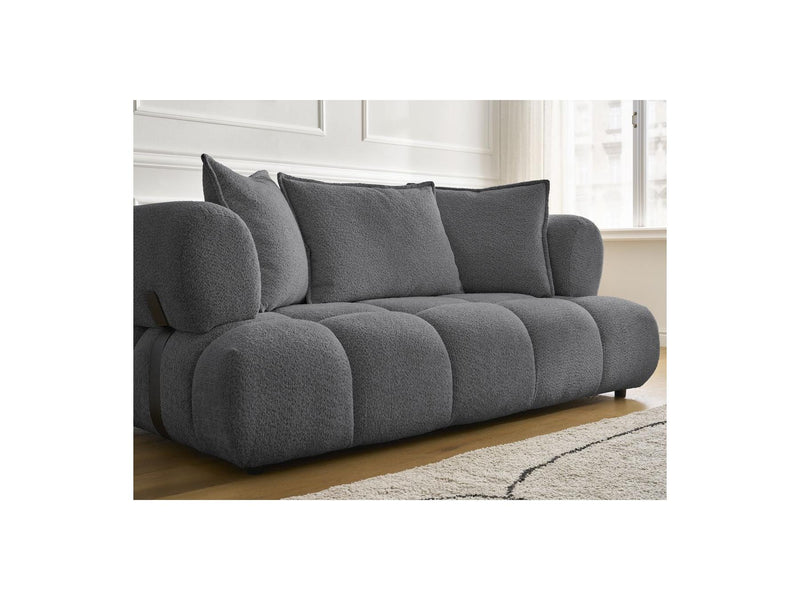 Canapé Droit Fixe 2 Places - Alya - Tissu Bouclette