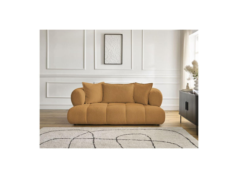 Canapé Droit Fixe 2 Places - Alya - Tissu Bouclette
