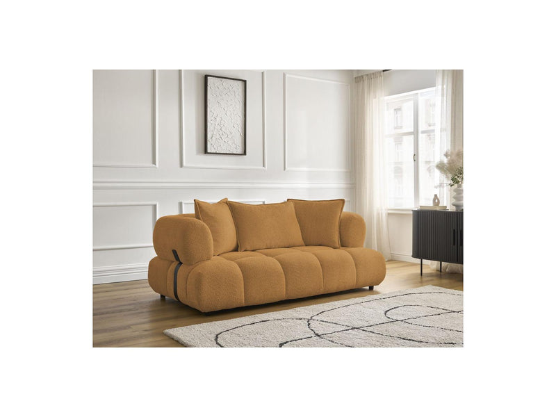 Canapé Droit Fixe 2 Places - Alya - Tissu Bouclette