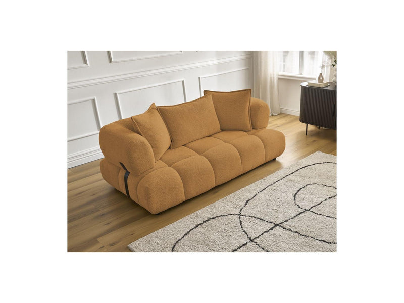 Canapé Droit Fixe 2 Places - Alya - Tissu Bouclette