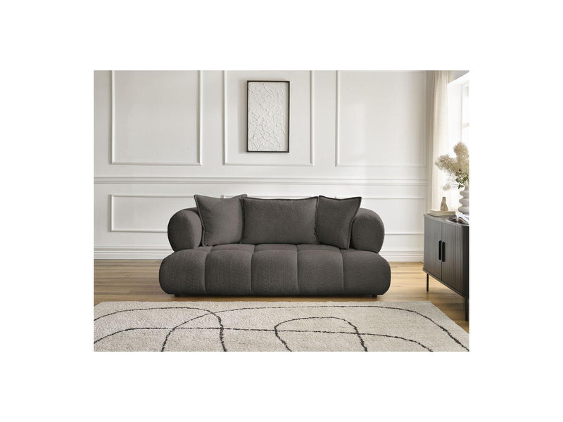 Canapé Droit Fixe 2 Places - Alya - Tissu Bouclette