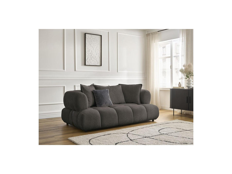 Canapé Droit Fixe 2 Places - Alya - Tissu Bouclette