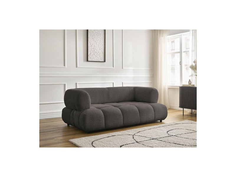 Canapé Droit Fixe 2 Places - Alya - Tissu Bouclette