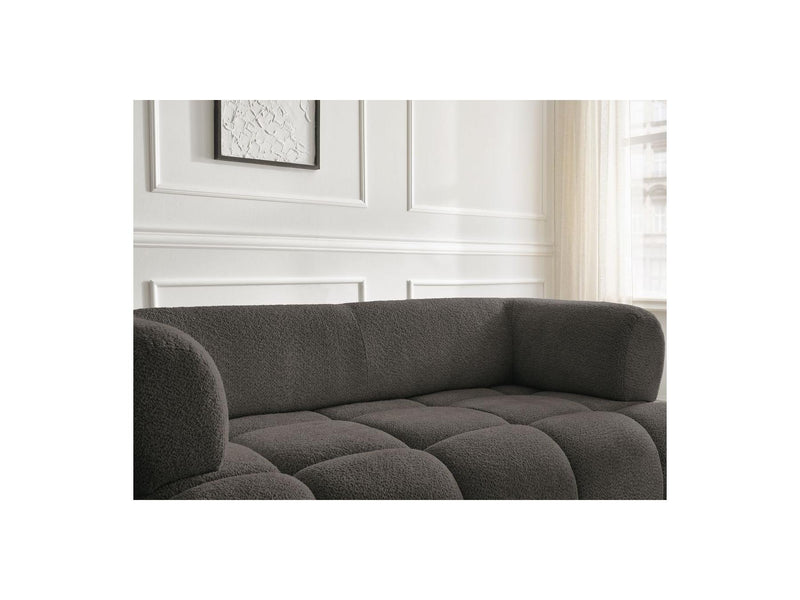 Canapé Droit Fixe 2 Places - Alya - Tissu Bouclette