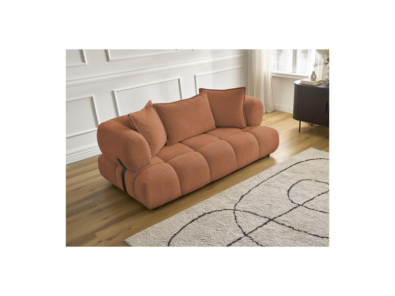 Canapé Droit Fixe 2 Places - Alya - Tissu Bouclette