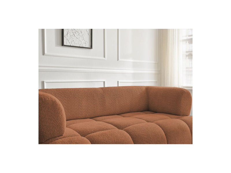 Canapé Droit Fixe 2 Places - Alya - Tissu Bouclette