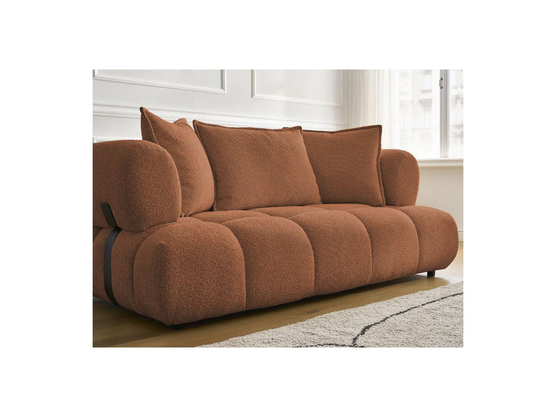 Canapé Droit Fixe 2 Places - Alya - Tissu Bouclette