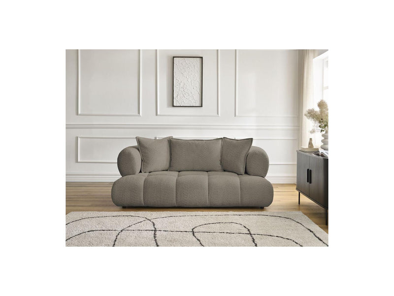 Canapé Droit Fixe 2 Places - Alya - Tissu Bouclette