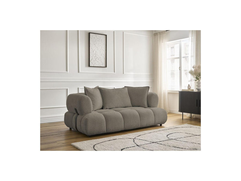 Canapé Droit Fixe 2 Places - Alya - Tissu Bouclette