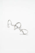 Faux Piercing Triple Hélix Haut - Argent