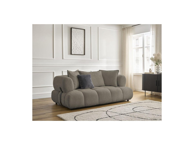 Canapé Droit Fixe 2 Places - Alya - Tissu Bouclette