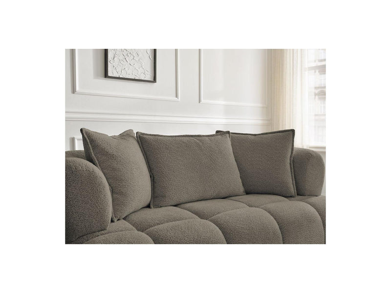 Canapé Droit Fixe 2 Places - Alya - Tissu Bouclette