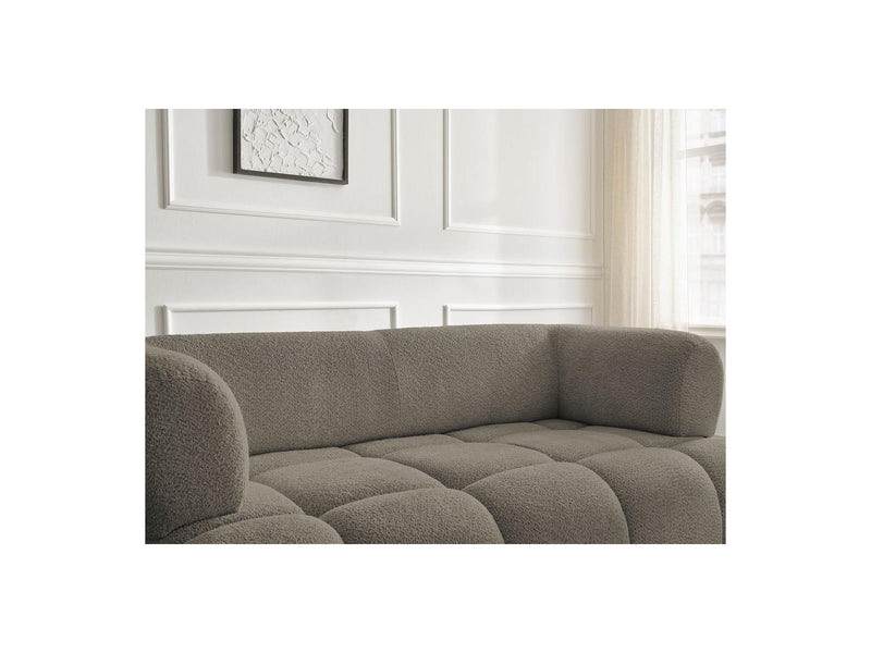 Canapé Droit Fixe 2 Places - Alya - Tissu Bouclette