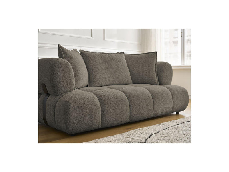 Canapé Droit Fixe 2 Places - Alya - Tissu Bouclette