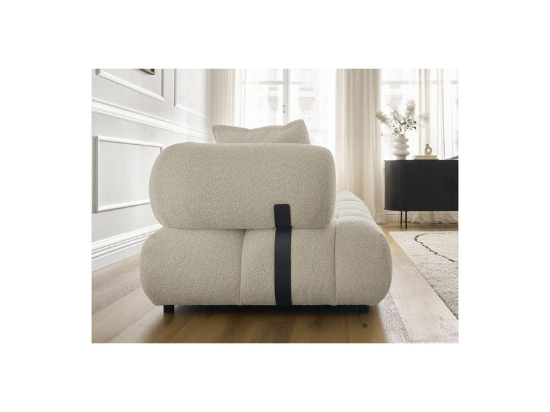 Canapé Droit Fixe 4 Places - Alya - Tissu Bouclette