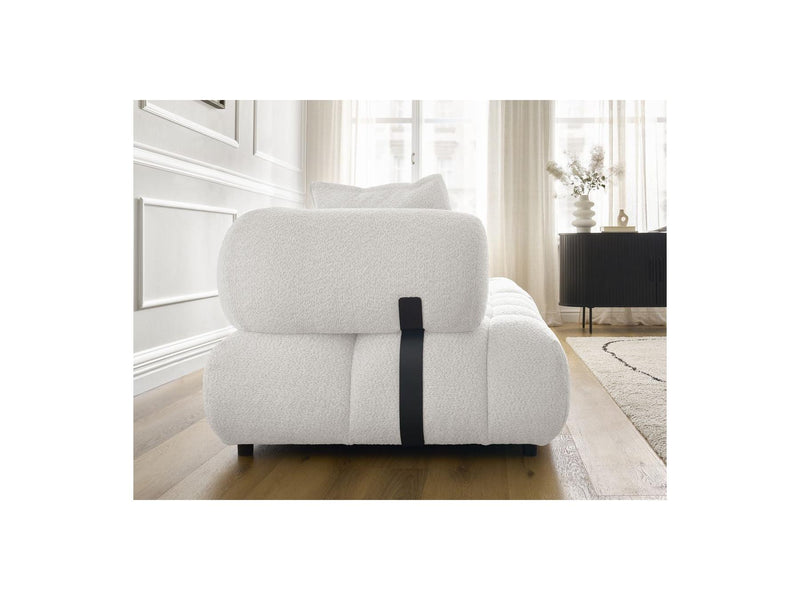 Canapé Droit Fixe 4 Places - Alya - Tissu Bouclette