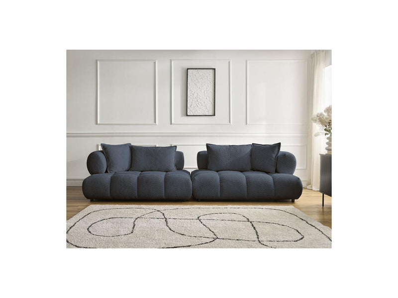 Canapé Droit Fixe 4 Places - Alya - Tissu Bouclette