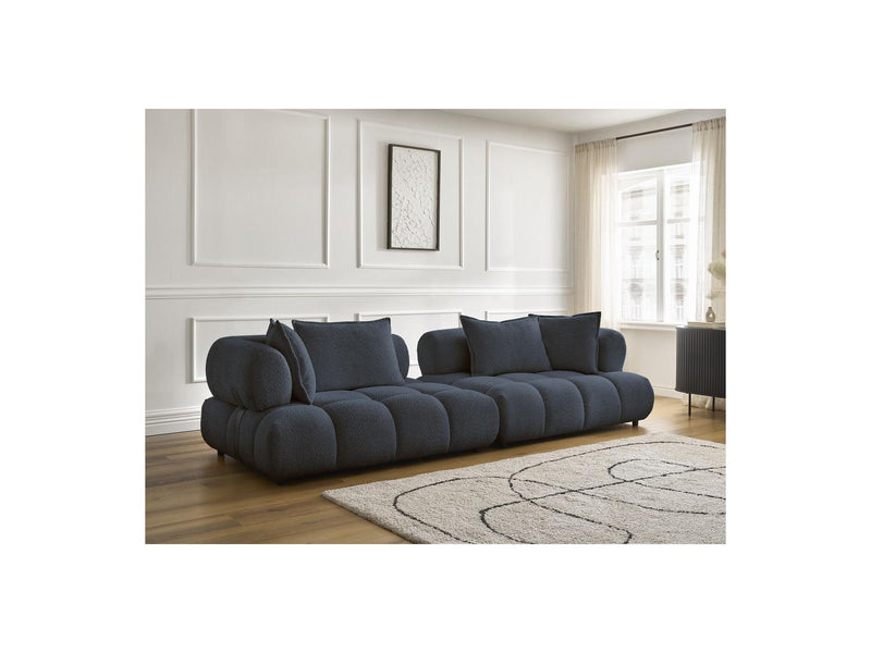 Canapé Droit Fixe 4 Places - Alya - Tissu Bouclette