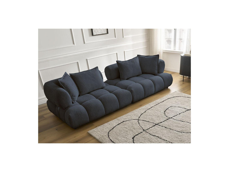 Canapé Droit Fixe 4 Places - Alya - Tissu Bouclette