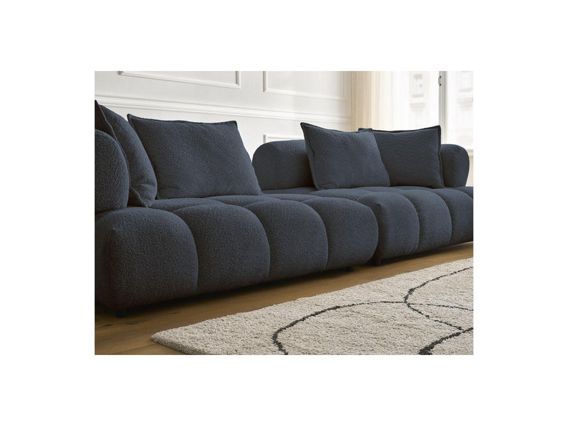 Canapé Droit Fixe 4 Places - Alya - Tissu Bouclette
