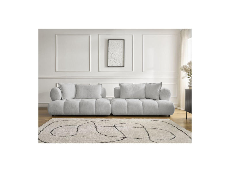 Canapé Droit Fixe 4 Places - Alya - Tissu Bouclette