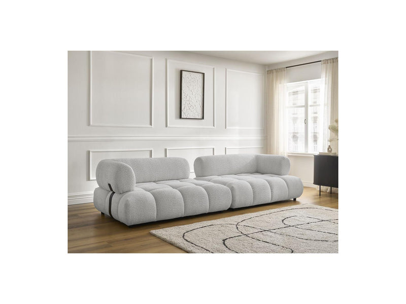 Canapé Droit Fixe 4 Places - Alya - Tissu Bouclette