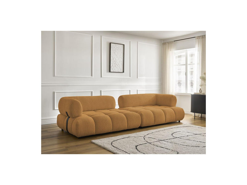 Canapé Droit Fixe 4 Places - Alya - Tissu Bouclette