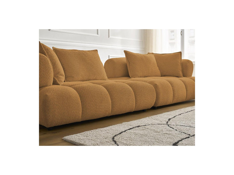 Canapé Droit Fixe 4 Places - Alya - Tissu Bouclette