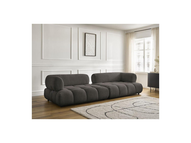 Canapé Droit Fixe 4 Places - Alya - Tissu Bouclette