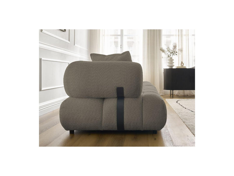 Canapé Droit Fixe 4 Places - Alya - Tissu Bouclette