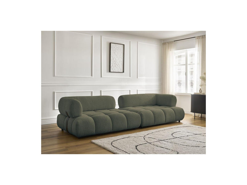 Canapé Droit Fixe 4 Places - Alya - Tissu Bouclette